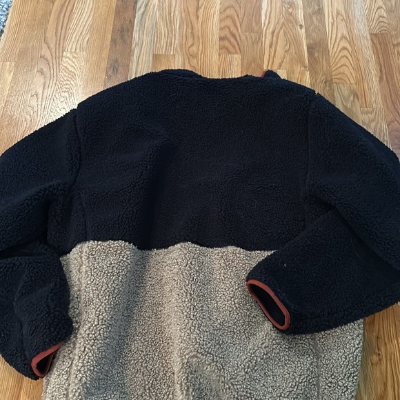 Orvis navy beige and orange fleece coat xxl - Picture 3 of 3